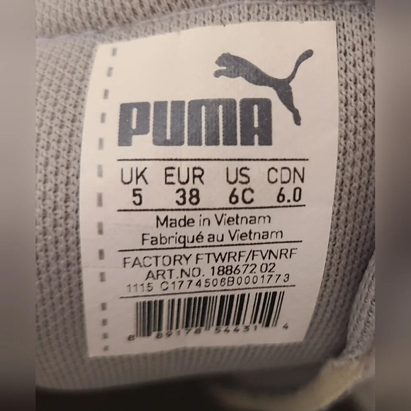 White Grey Puma TitanTour V2 Golf Shoes Size 6C Men’s Or 7C Women's - Picture 10 of 10